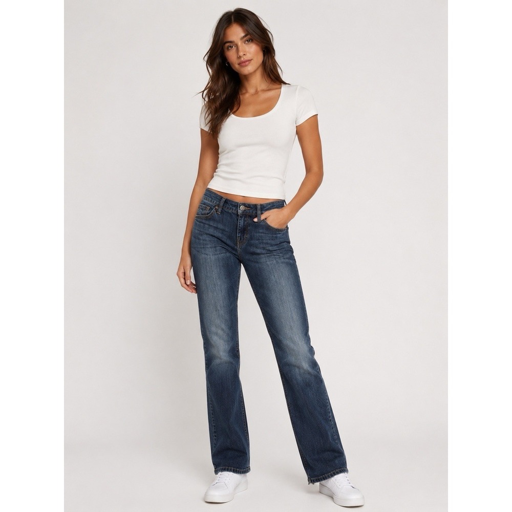 MEK DNM Womens Avalon Skinny Jeans Size 28‎ Blue Embroidered Pocket Stretch